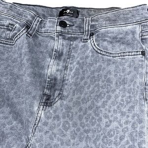 7 For All Mankind dark grey straight leg jeans